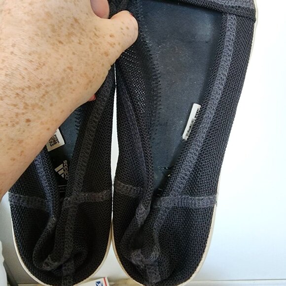 Adidas Ballet Flats Womens 8.5 Black Boat Slip Ons D67012 - Picture 5 of 5